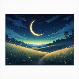 Starry Night Sky Nature Canvas Print