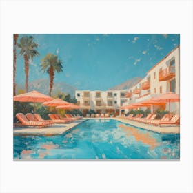 Oil Painting Of Palm Springs Canvas Print