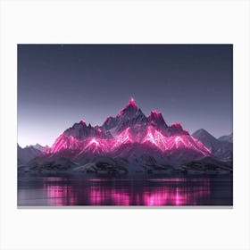 Pink Mountain Canvas Print