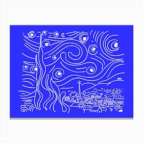 Starry Lines Canvas Print