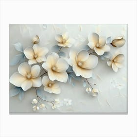 3D simple floral painting Canvas Print