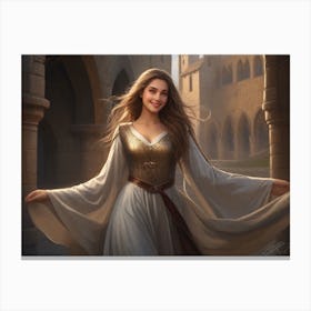 Medieval Girl Canvas Print