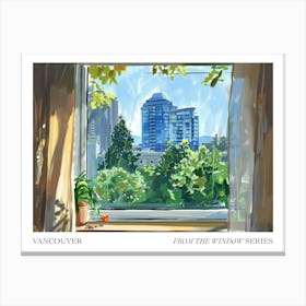 Vancouver From The Window Series Poster Painting 3 Canvas Print