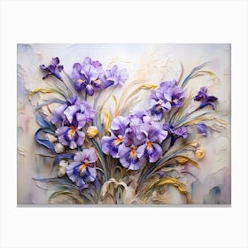 Purple Irises 1 Canvas Print