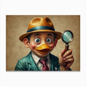 Detective Duck 1 Canvas Print