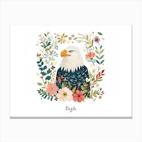 Little Floral Eagle 2 Poster Canvas Print