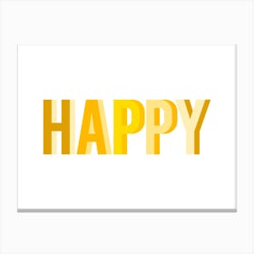 Happy Yellow Canvas Print