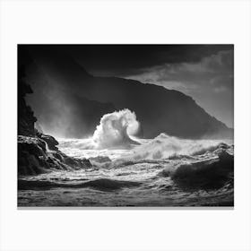 Dark Stormy Waves Canvas Print