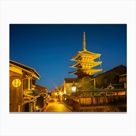 Yasaka Pagoda In Historic Kyoto In The Evening Canvas Print