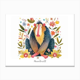 Little Floral Mandrill 4 Poster Canvas Print