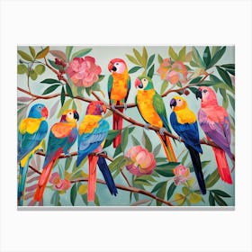 Colourful Parrot Painting 3 Canvas Print