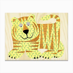 Baby Tiger Collage Canvas Print
