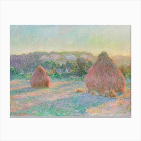Stacks Of Wheat, End Of Summer (1890–1891), Claude Monet Canvas Print