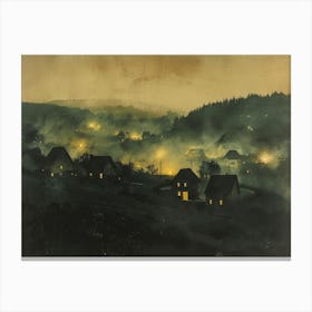 Night In The Village 2 Canvas Print