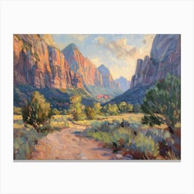 Western Sunset Landscapes Zion National Park Utah 1 Canvas Print