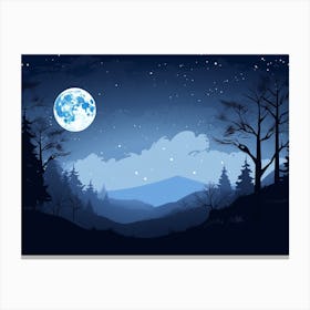 Full Moon In The Sky Art Print Canvas Print