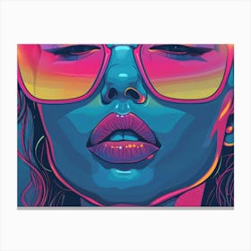Girl In Sunglasses 1 Canvas Print