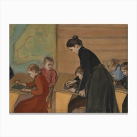 Elementary School, 1899, By Magnus Enckell Canvas Print