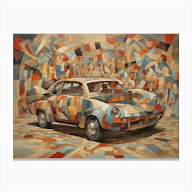 Car In A Mosaic Canvas Print