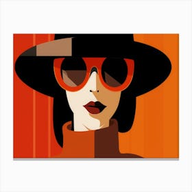 Woman In A Hat 7 Canvas Print