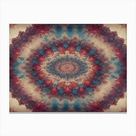 Circular Mandala Pattern With Earthy Tones And A Floral Inspired Design Canvas Print