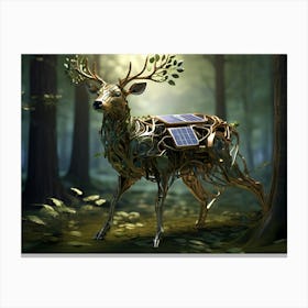 Solar Powered Deer Paintings Art Print Canvas Print