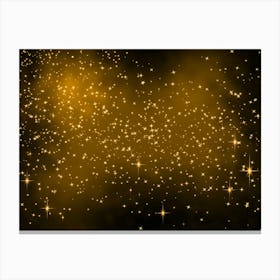 Orange Shining Star Background Canvas Print