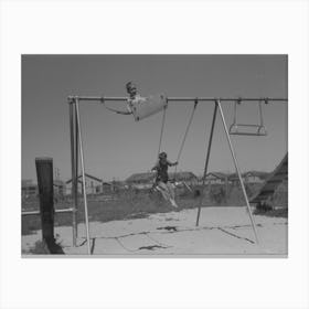 Untitled Photo, Possibly Related To Children Playing On Slide At Fsa (Farm Security Administration) Labor Camp 2 Canvas Print