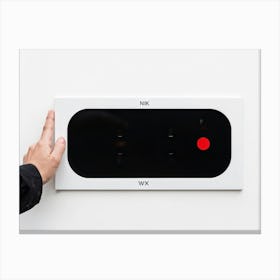 A Sleek Intuitive Directional Interface Emerging From Black Abyss Designed With A Minimalist Aesth (6) Canvas Print