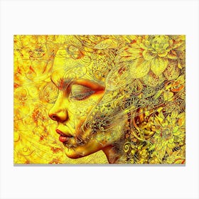 Golden Face Canvas Print