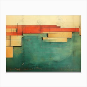 Abstract architectural watercolor painting Canvas Print