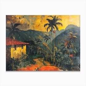 House In The Mountains Canvas Print