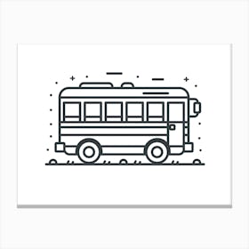 School Bus Line Icon 2 Canvas Print