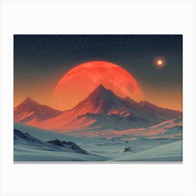 Red Planet 4 Canvas Print