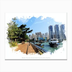 Aberdeen Promenade, Aberdeen & South Hong Kong Island, Hong Kong Canvas Print