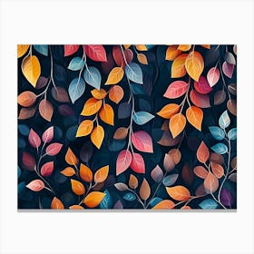 Autumn Leaves Wallpaper 2 Canvas Print