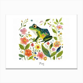 Little Floral Frog 2 Poster Canvas Print