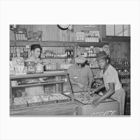 Icing Soft Drink Refrigerator In General Store, Lake Dick Project, Arkansas By Russell Lee Canvas Print