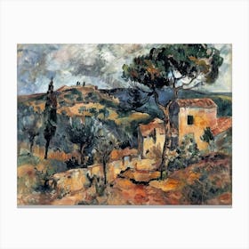 Rural Elegance Painting Inspired By Paul Cezanne Canvas Print