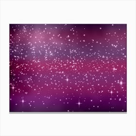 Fuschia Tone Shining Star Background Canvas Print