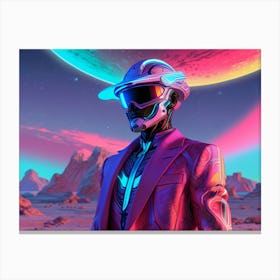 Man In A Futuristic Suit Canvas Print