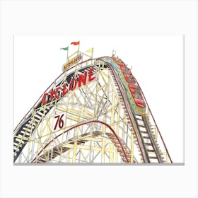 Fairground Rollercoaster Canvas Print