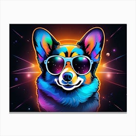 Corgi In Sunglasses 8 Canvas Print