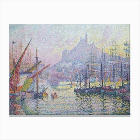 Notre Dame De La Garde, Marseilles, By Paul Signac, 1905 06, French Post Impressionist Painting Canvas Print