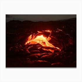 Glowing lava Canvas Print