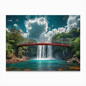 Waterfall Bridge Canvas Print