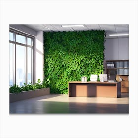 Green Wall Canvas Print