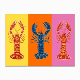 Lobster Langoustines Love Canvas Print