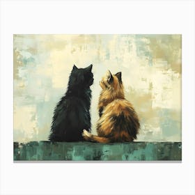 Minimalist Cats 3 Canvas Print