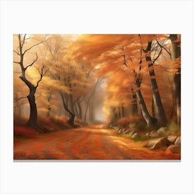 Autumn Lane #4 Canvas Print
